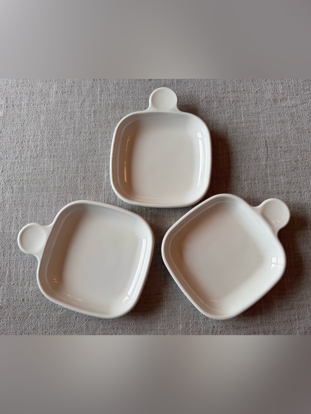 Corning Ware Grab-It P-185-B White Square Snack Baking Dish Set Of 3 Oven Safe